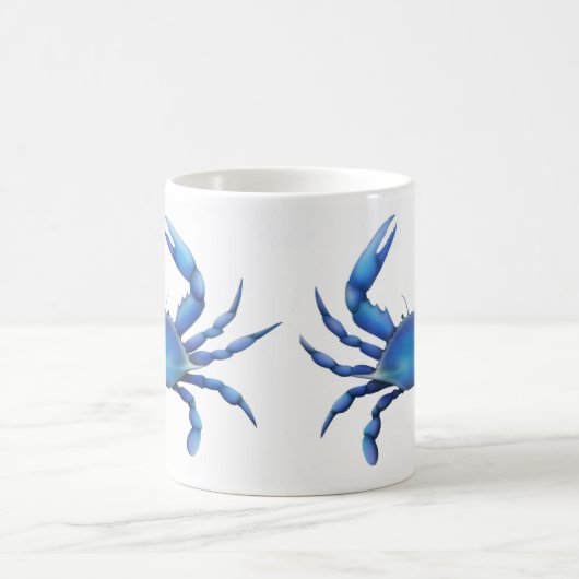 Blaue Krabben-Tasse Kaffeetasse (Mittel)