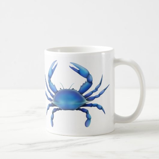 Blaue Krabben-Tasse Kaffeetasse (Rechts)