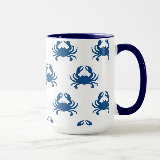Blaue Krabben-Tasse Tasse (Rechts)