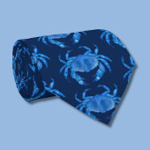 Blaue Krabbenmuster Krawatte