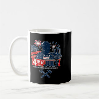 Blaue-Kragen 4. Juli Amerikanischer Arbeiter Patri Kaffeetasse