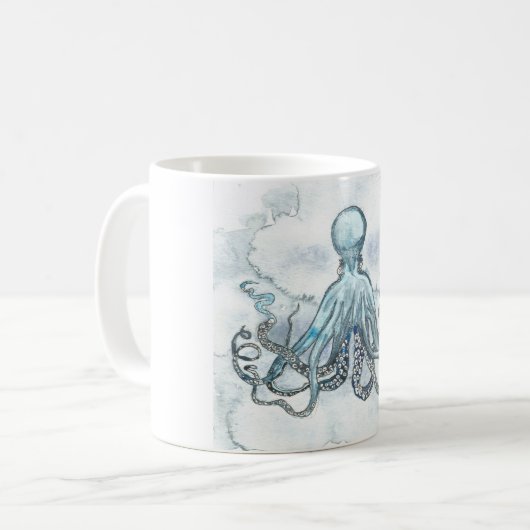 Blaue Krake 11 Kaffeetasse (Vorderseite Links)