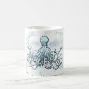 Blaue Krake 11 Kaffeetasse