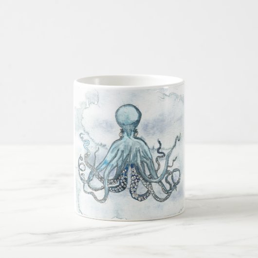 Blaue Krake 11 Kaffeetasse (Mittel)