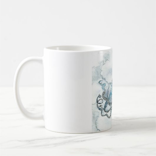 Blaue Krake 11 Kaffeetasse (Links)