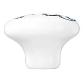 Blaue Krake Keramikknauf (Seitenansicht)