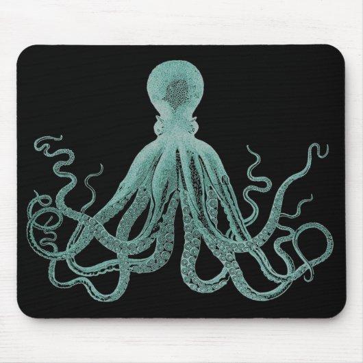 Blaue Krake Mousepad (Vorne)