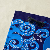 Blaue Krake Strandtuch (Beispiel)