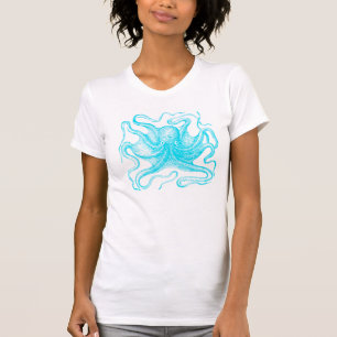 Blaue Krake T-Shirt