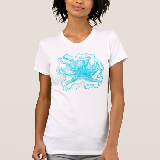 Blaue Krake T-Shirt (Vorderseite)
