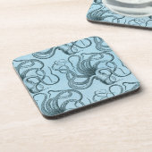 Blaue Krake Untersetzer (Linke Seite)