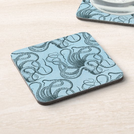 Blaue Krake Untersetzer (Linke Seite)