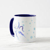 Blaue Kraken-Garten-Tasse Tasse (Vorderseite Links)