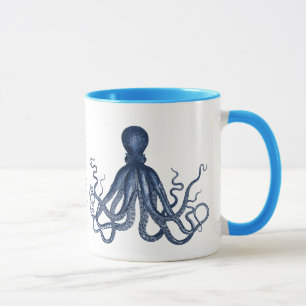 Blaue Kraken-Gewohnheits-Tasse Tasse