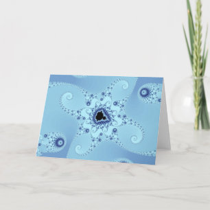 Blaue Kraken Grußkarte Karte