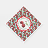 Blaue Krautmuster Personalisiert Birthda Serviette (Ecke)