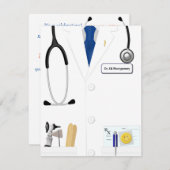 Blaue Krawatte - Ankündigung neuer Arzt (Vorne/Hinten)