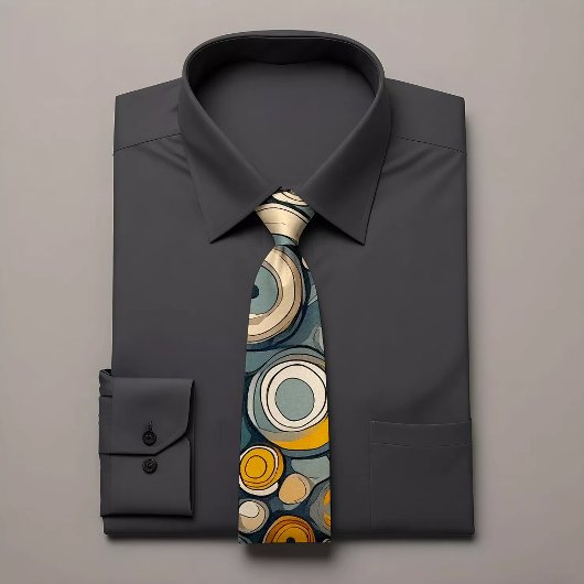 Blaue Krawatte des klassischen Circle Pattern