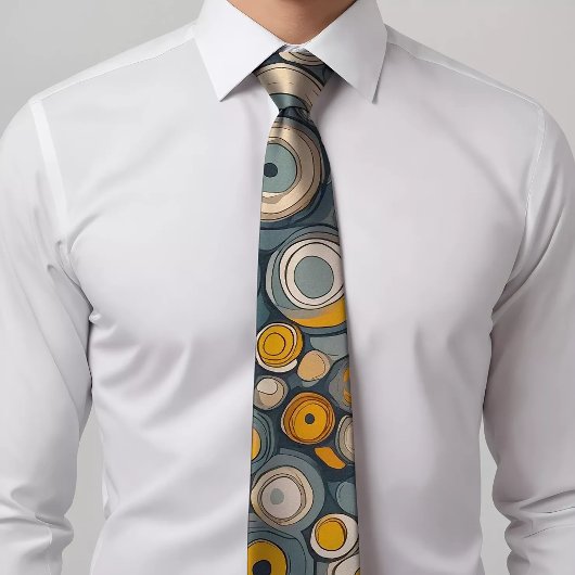 Blaue Krawatte des klassischen Circle Pattern