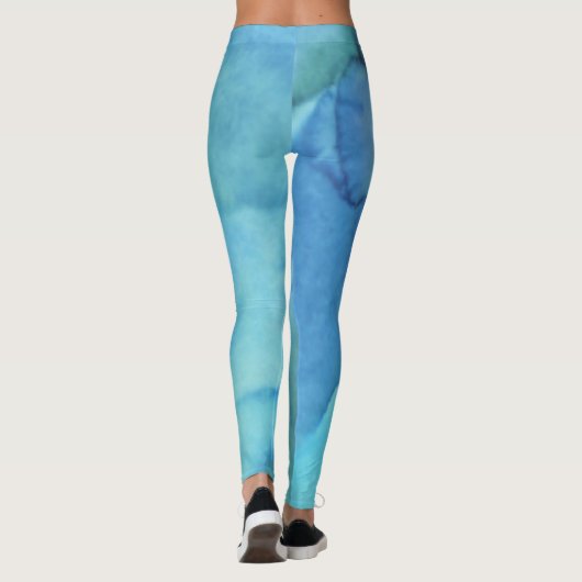 Blaue Krawatte-Die Leggings (Rückseite)