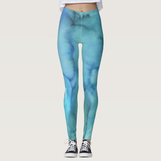 Blaue Krawatte-Die Leggings (Vorderseite)