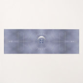 Blaue Krawatte, Halbmond, Alignment Yoga Mat Yogamatte (Vorderseite (Horizontal))