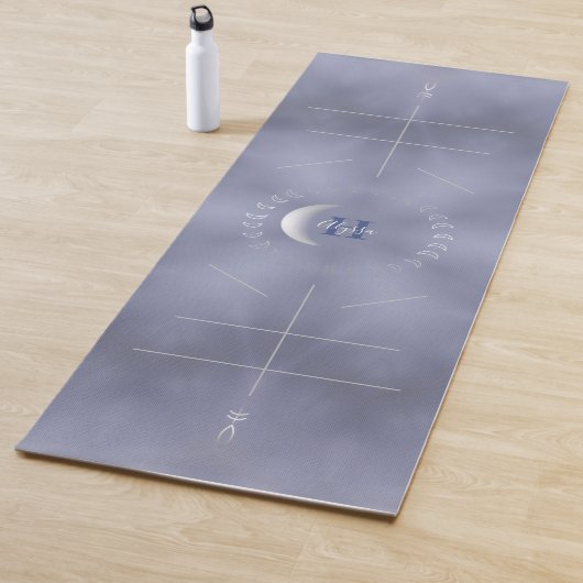 Blaue Krawatte, Halbmond, Alignment Yoga Mat Yogamatte (Beispiel)