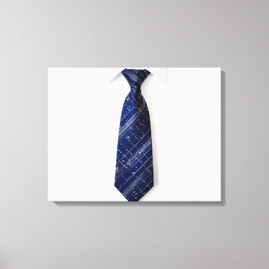 Blaue Krawatte Leinwanddruck (Vorderseite)