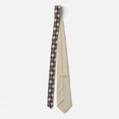 Blaue Krawatte mit Argyle-Muster (Rückseite)
