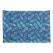 Blaue Krawatten-Ananas Kissenbezug (Rückseite-Rechts)