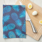 Blaue Krawatten-Ananas Küchentuch (Viertel Falte)