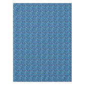 Blaue Krawatten-Ananas Tischdecke (Vorderseite)