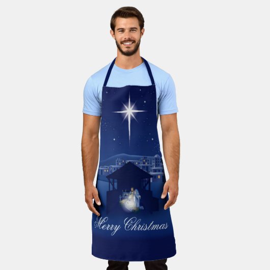 Blaue Kreativität Schürze (Getragen)