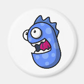 Blaue Kreatur Magnet (Vorne)