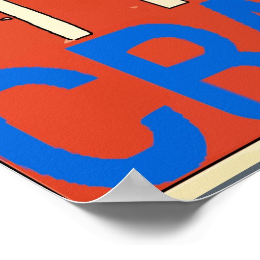 Blaue Krebse-Flagge Poster (Ecke)