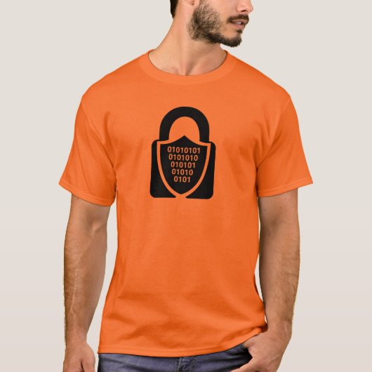 Blaue Kreis-Sicherheit Cipher Icon T-Shirt (Vorderseite)
