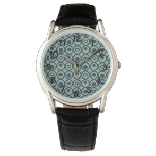 Blaue Kreise Armbanduhr