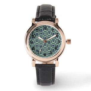 Blaue Kreise Armbanduhr