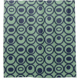 Blaue Kreise Duschvorhang