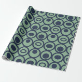 Blaue Kreise Geschenkpapier (Ungerollt)