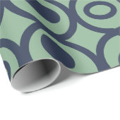 Blaue Kreise Geschenkpapier (Rolleneckpunkt)