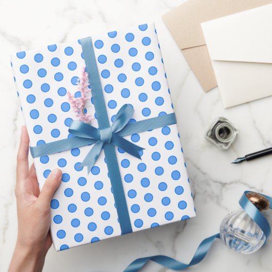 Blaue Kreise Geschenkpapier (Schenken)