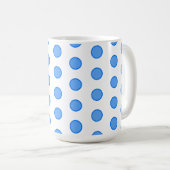 Blaue Kreise Kaffeetasse (VorderseiteRechts)