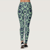 Blaue Kreise Leggings (Rückseite)