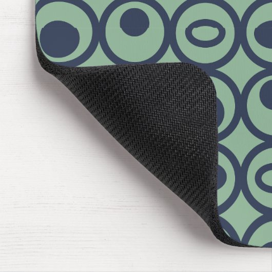 Blaue Kreise Mousepad (Ecke)