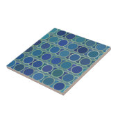 Blaue Kreise Muster Fliese (Seite)