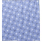 Blaue Kreise wirbeln Muster Duschvorhang (Vorderseite)