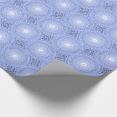 Blaue Kreise wirbeln Muster Geschenkpapier (Ecke)