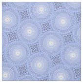 Blaue Kreise wirbeln Muster Stoff (Muster)