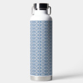 Blaue Kreismuster-Wasserflasche Trinkflasche (Vorderseite)